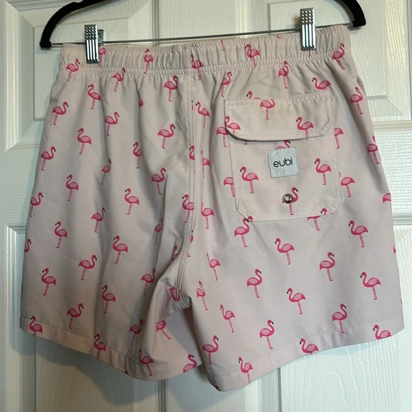 Eubi men’s pink flamingo lined swim shorts size small - Picture 6 of 9